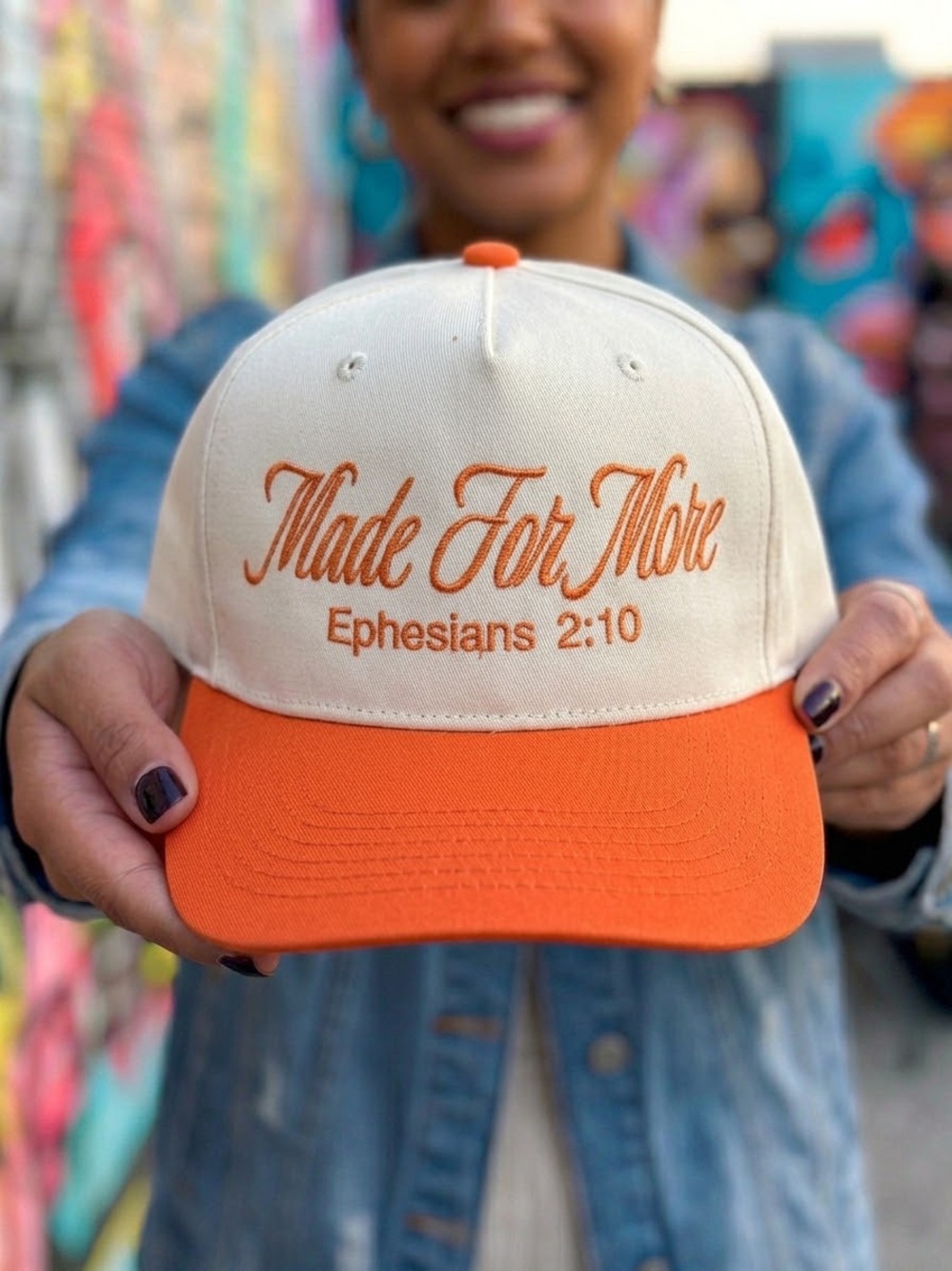 Simply Stitched Made For More Embroidered Trucker Hat - color options